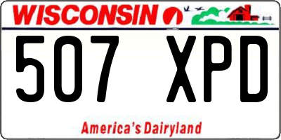 WI license plate 507XPD