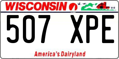 WI license plate 507XPE