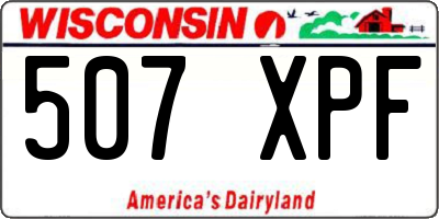 WI license plate 507XPF