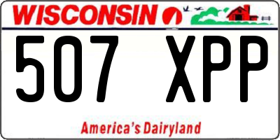 WI license plate 507XPP
