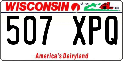 WI license plate 507XPQ