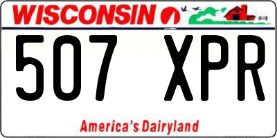WI license plate 507XPR