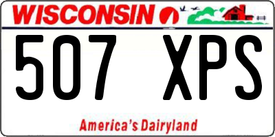 WI license plate 507XPS