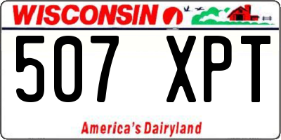 WI license plate 507XPT