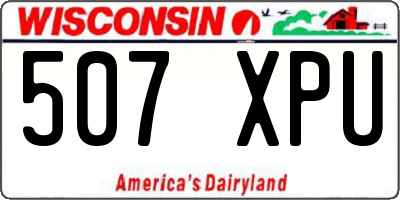 WI license plate 507XPU
