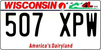 WI license plate 507XPW