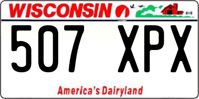 WI license plate 507XPX