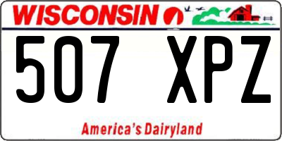 WI license plate 507XPZ