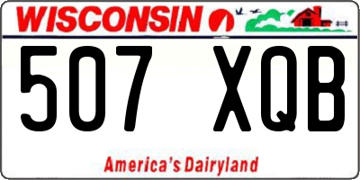 WI license plate 507XQB
