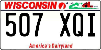WI license plate 507XQI