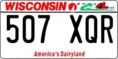WI license plate 507XQR
