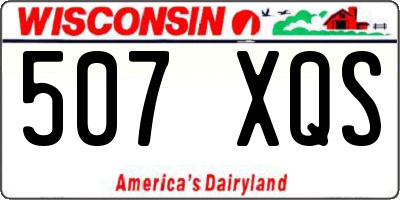 WI license plate 507XQS