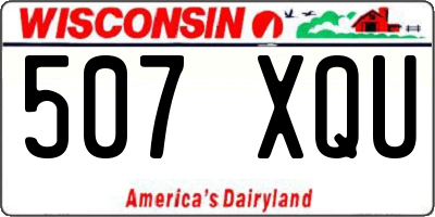 WI license plate 507XQU