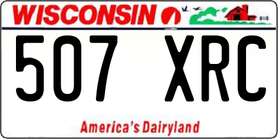 WI license plate 507XRC