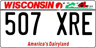 WI license plate 507XRE