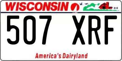 WI license plate 507XRF