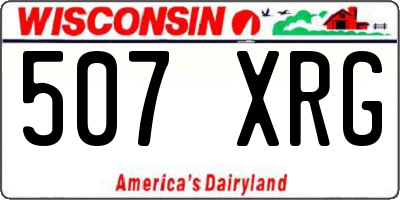 WI license plate 507XRG