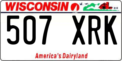 WI license plate 507XRK