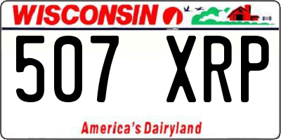 WI license plate 507XRP