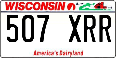 WI license plate 507XRR