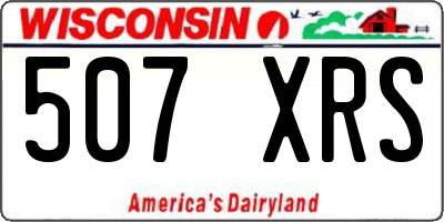 WI license plate 507XRS
