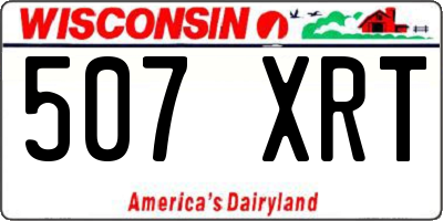 WI license plate 507XRT