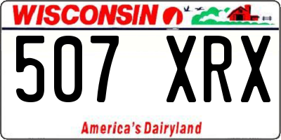 WI license plate 507XRX