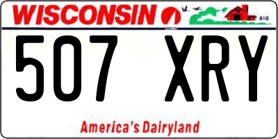 WI license plate 507XRY