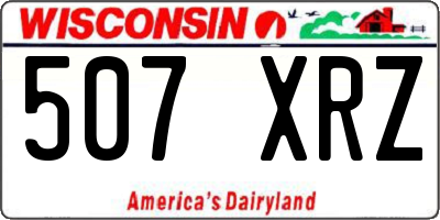 WI license plate 507XRZ