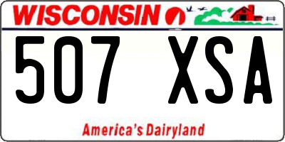WI license plate 507XSA