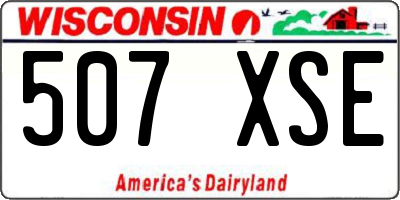 WI license plate 507XSE