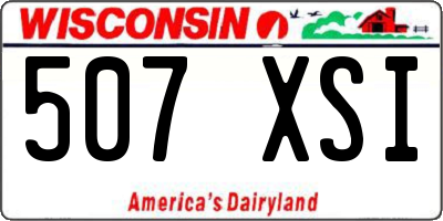 WI license plate 507XSI