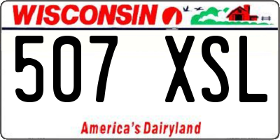 WI license plate 507XSL