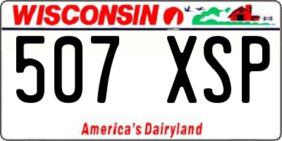WI license plate 507XSP