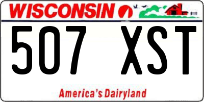 WI license plate 507XST