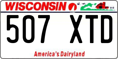 WI license plate 507XTD