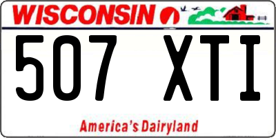 WI license plate 507XTI