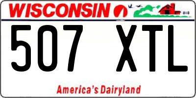 WI license plate 507XTL
