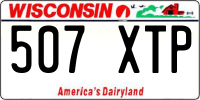 WI license plate 507XTP
