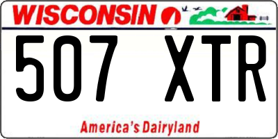 WI license plate 507XTR