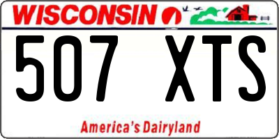 WI license plate 507XTS