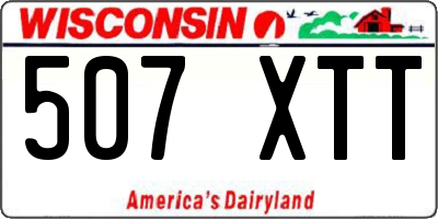 WI license plate 507XTT