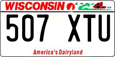 WI license plate 507XTU