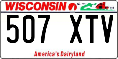 WI license plate 507XTV