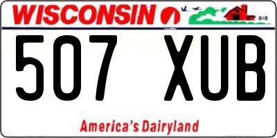 WI license plate 507XUB