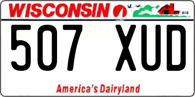 WI license plate 507XUD