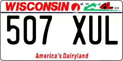 WI license plate 507XUL