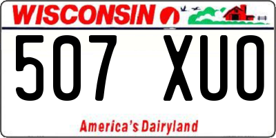 WI license plate 507XUO