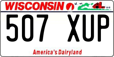 WI license plate 507XUP