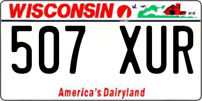 WI license plate 507XUR